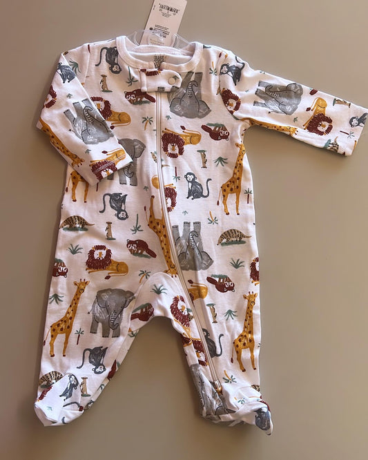 JUNGLE ONESIE -Long Sleeve Footed Sleepers