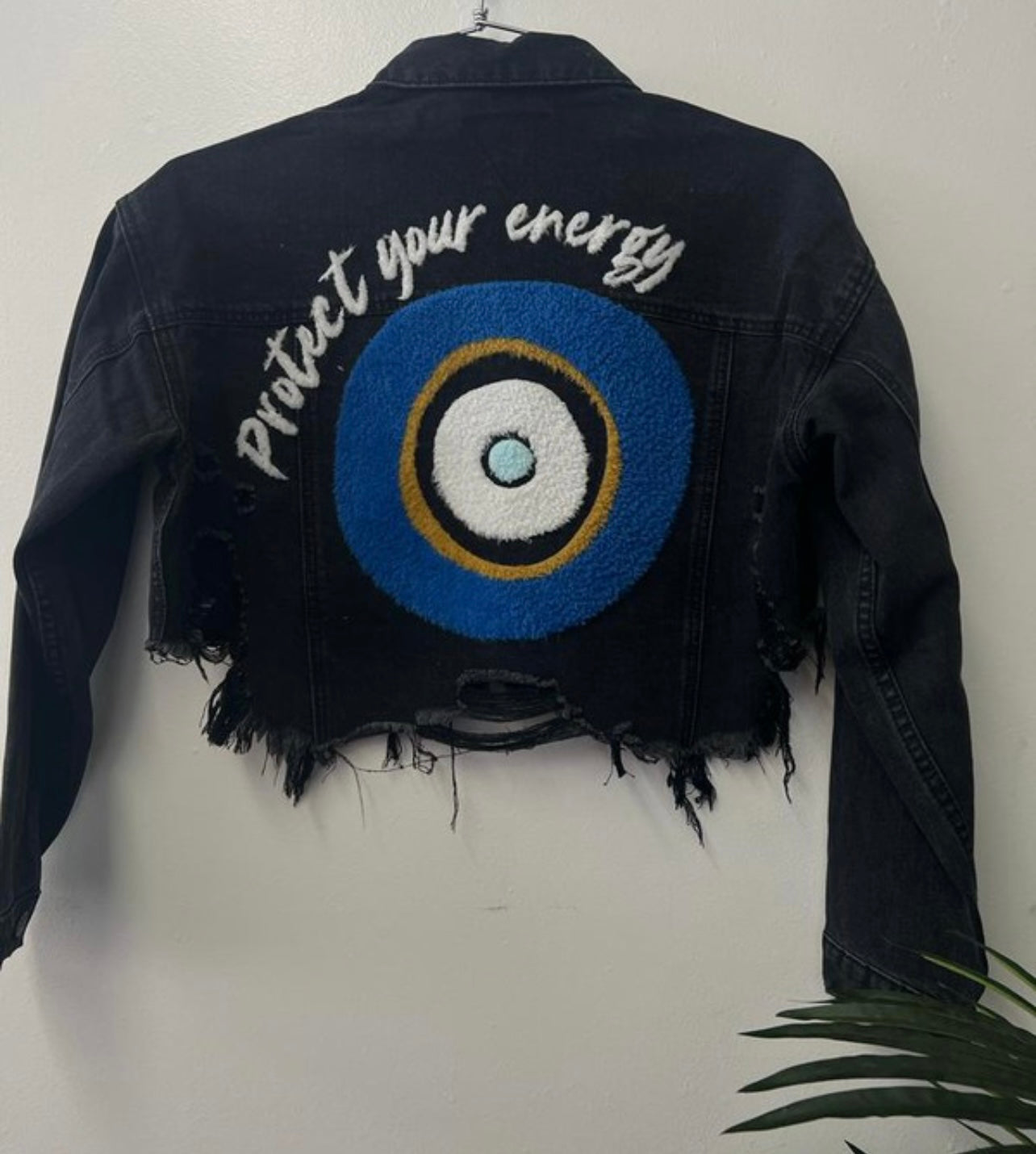 Protect your peace denim jacket