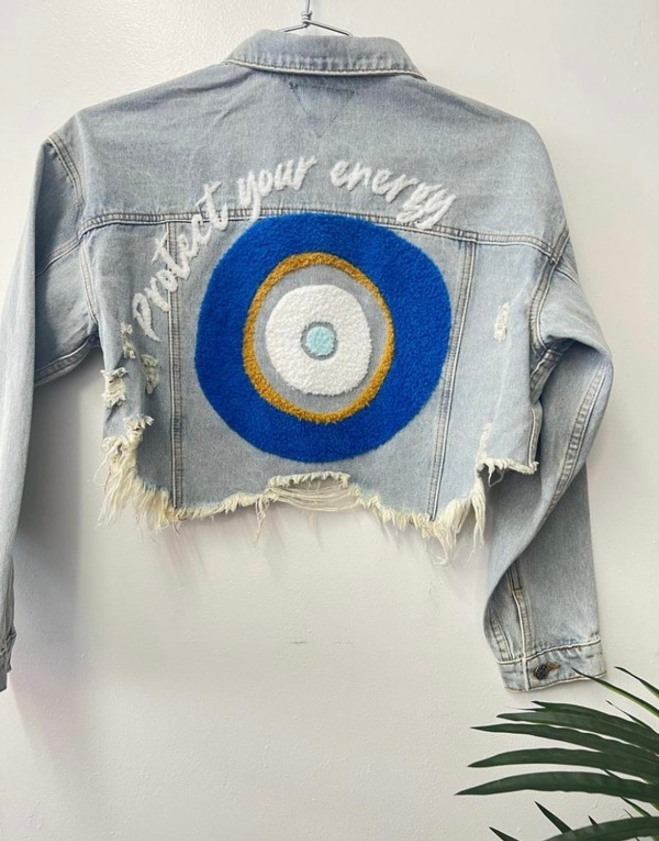 Protect your peace denim jacket