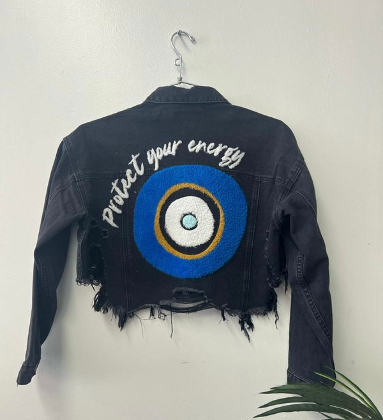 Protect your peace denim jacket